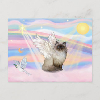 Chocolate Point Himalayan Cat Angel Postcard