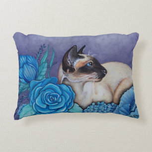 Chocolate Point Siamese Cat Decorative Cushion