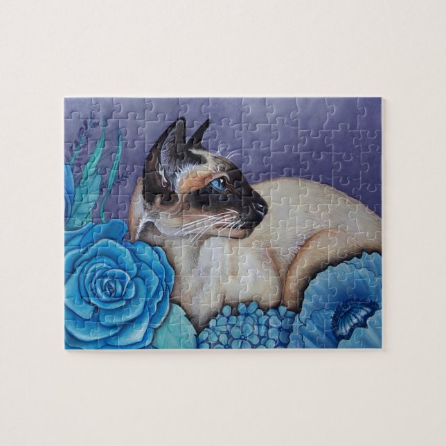 Chocolate Point Siamese Cat Jigsaw Puzzle (Horizontal)