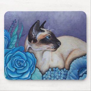 Chocolate Point Siamese  Cat Mouse Pad