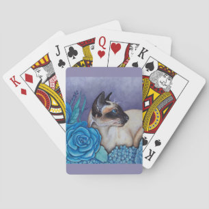 Chocolate Point Siamese  Cat Playing Cards