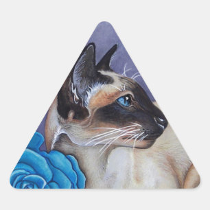 Chocolate Point Siamese Cat Triangle Sticker