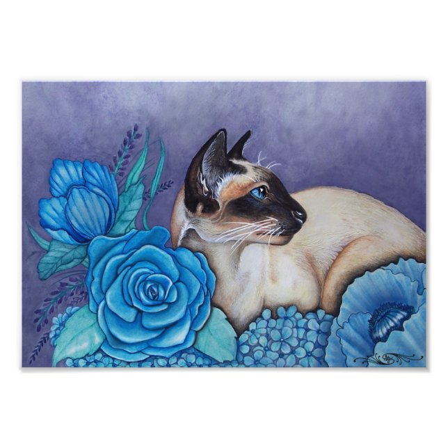 Chocolate Point Siamese Photo Print (Front)