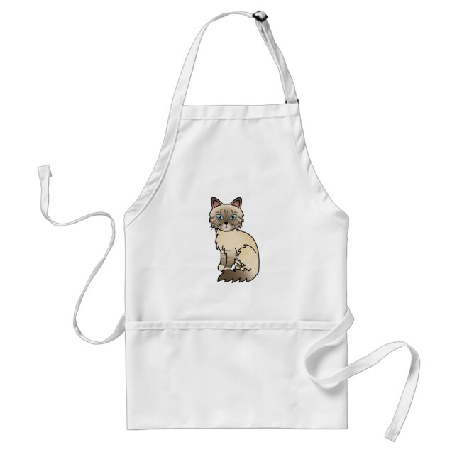Chocolate Point Tabby Birman / Ragdoll Cat Standard Apron (Front)