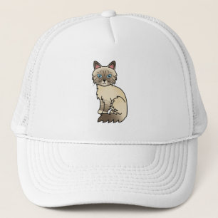 Chocolate Point Tabby Birman / Ragdoll Cat Trucker Hat