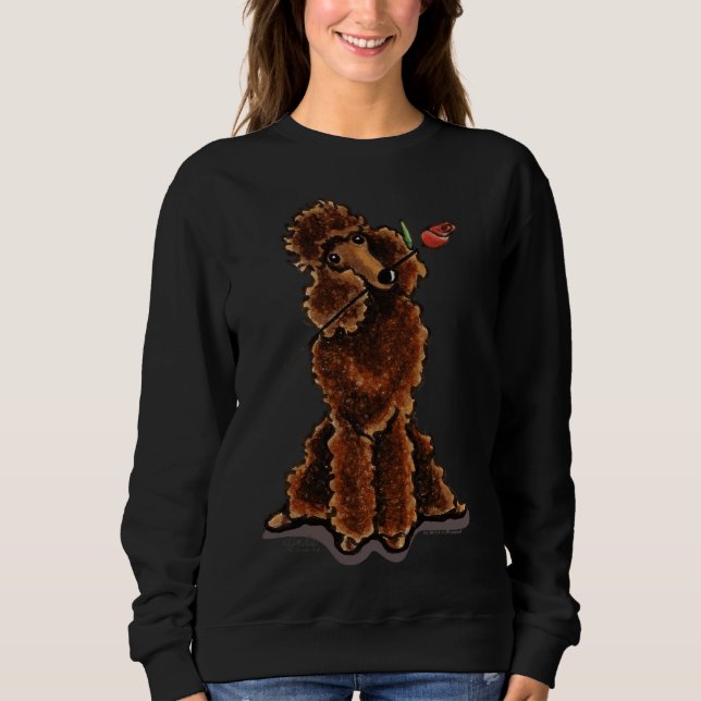 Chocolate Poodle Sweetheart Sweatshirt (Front)