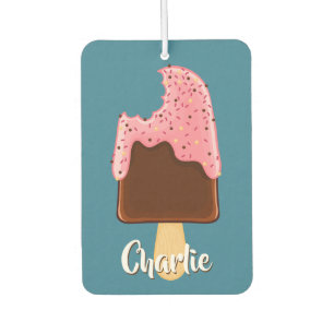 Chocolate Popsicle custom name car air freshner Freshener