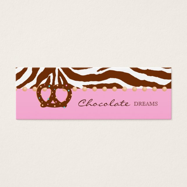 Chocolate Pretzel Bakery Bookmark Price Tag (Front)