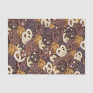 Chocolate Pretzels Pattern Tissue Paper