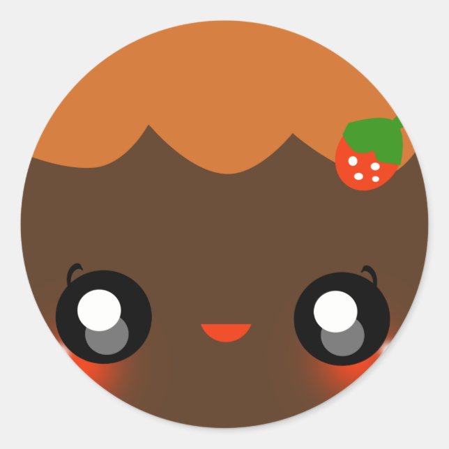 Chocolate Pudding Classic Round Sticker (Front)