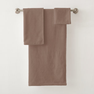 Chocolate Pudding Solid Colour Bath Towel Set