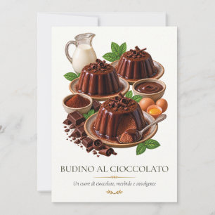 Chocolate Pudding – Vintage Italian Dessert Invitation