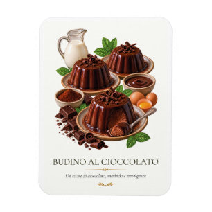 Chocolate Pudding – Vintage Italian Dessert Magnet
