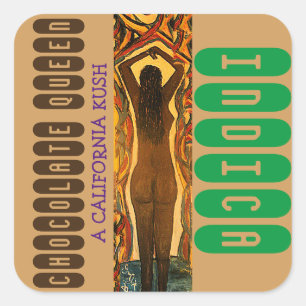 CHOCOLATE QUEEN INDICA SQUARE STICKER