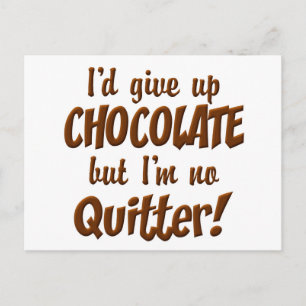 Chocolate Quitter Postcard