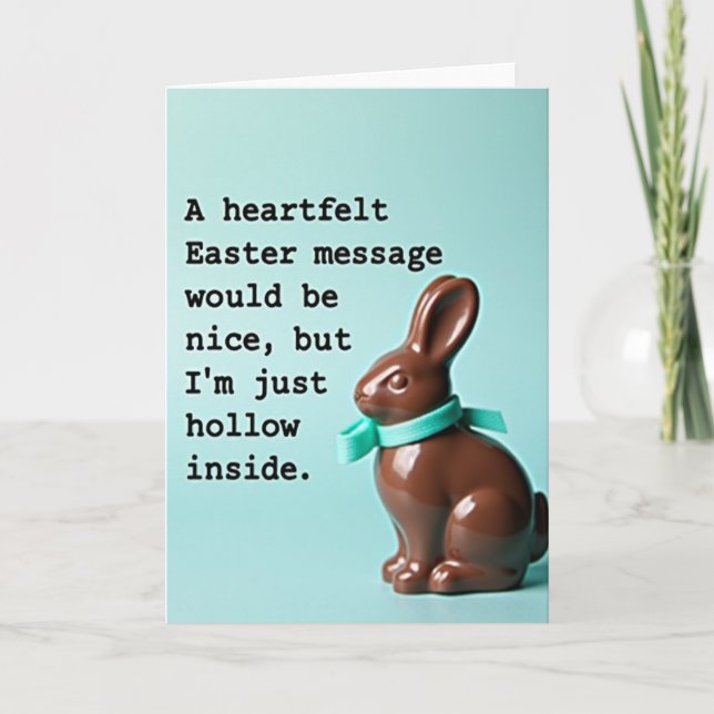 Chocolate Rabbit Message Card (Front)