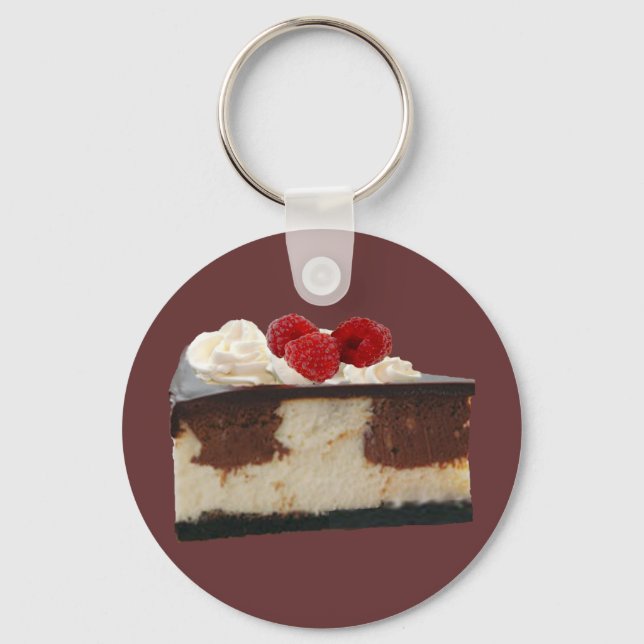 Chocolate Raspberry Cheesecake Key Ring (Front)