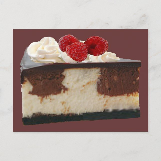 Chocolate Raspberry Cheesecake Postcard (Front)