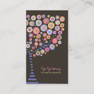 Chocolate Retro Circle Tree Online Store Card