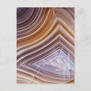 Chocolate Ribbons Agate Postcard