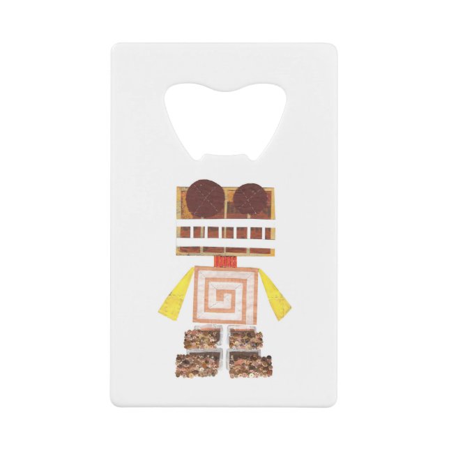 Chocolate Robot Credit Card Bottle Opener (Front)