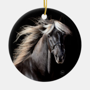Chocolate Rocky Mountain Horse Ceramic Tree Decoration