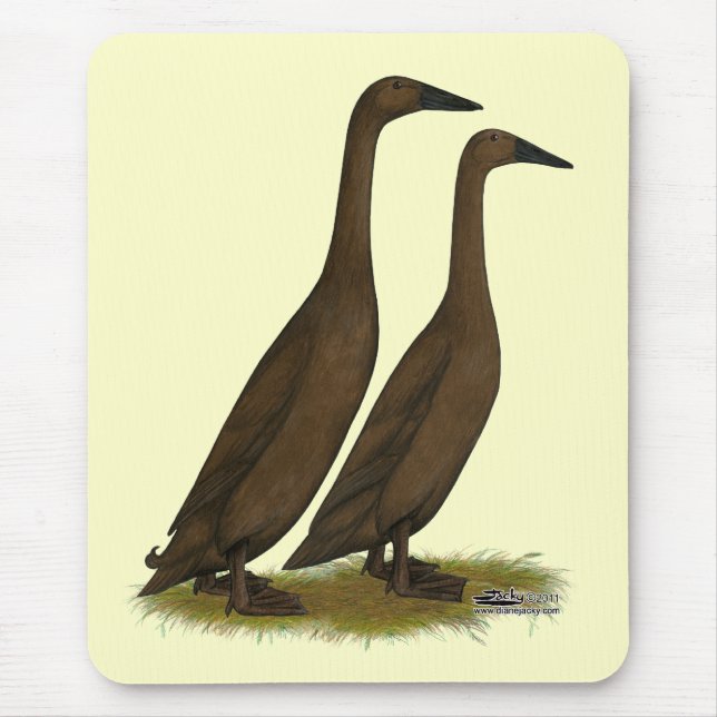 Chocolate Runner Ducks Mouse Pad (Front)