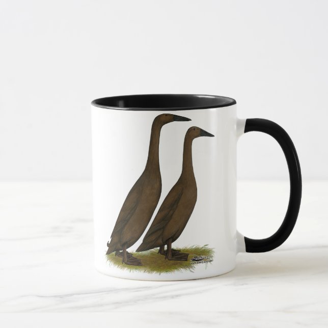 Chocolate Runner Ducks Mug (Right)