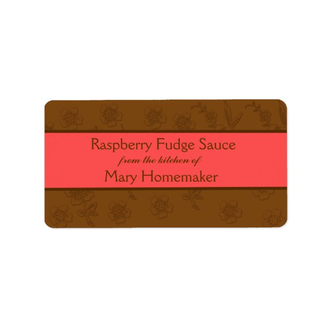 Chocolate Sauce or Fudge Sauce Labels (Front)
