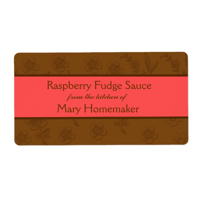 Chocolate Sauce or Fudge Sauce Labels (Front)