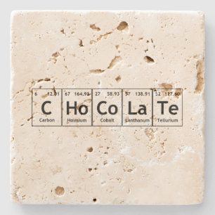 CHoCoLaTe Science Periodic Table Words Elements Stone Coaster
