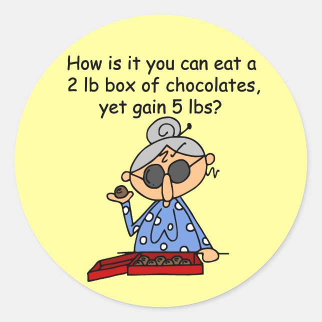 Chocolate Sense Classic Round Sticker (Front)