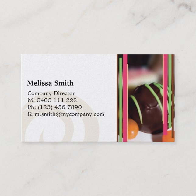 Chocolate Shop Business Card Template (Front)