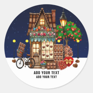 Chocolate Shop  Classic Round Sticker
