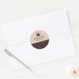 Chocolate Shop Customisable  Classic Round Sticker