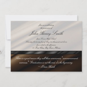 Chocolate Silk Graduation Invitation/Announcement Invitation