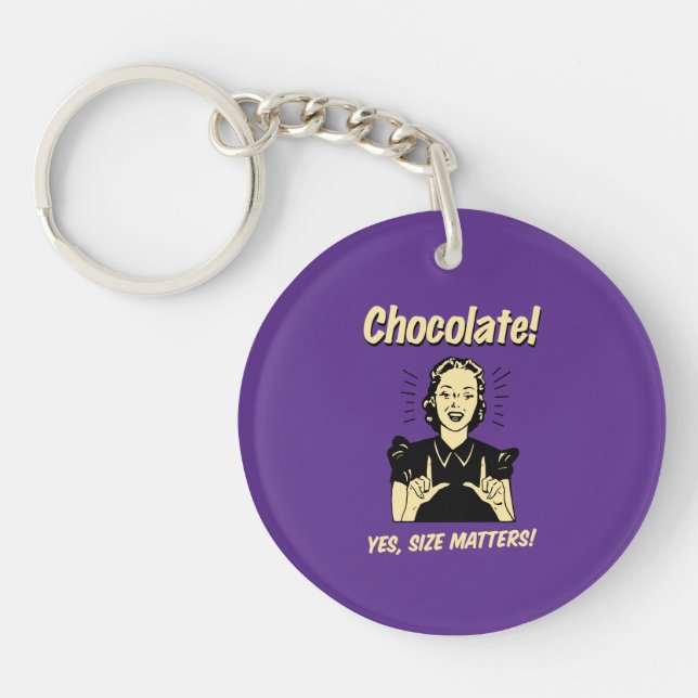 Chocolate: Size Matters Key Ring (Front)