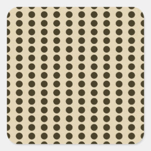 Chocolate Spice Moods Dots Square Sticker
