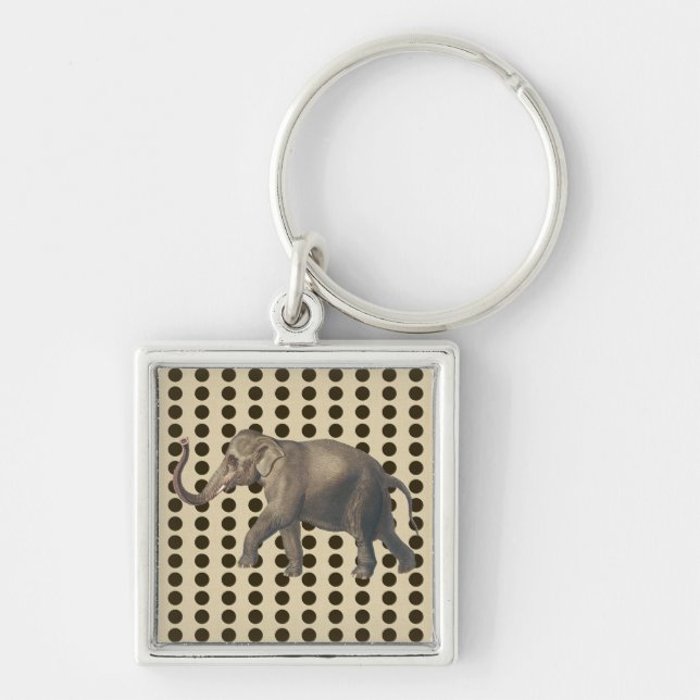 Chocolate Spice Moods Dots with Elephant Key Ring (Front)