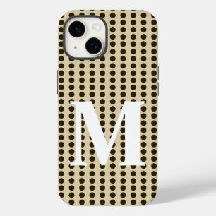 Chocolate Spice Moods Dots with monogram Case-Mate iPhone 14 Case