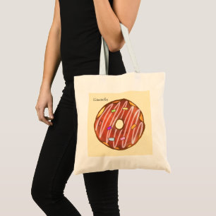 Chocolate Sprinkle doughnut Tote Bag