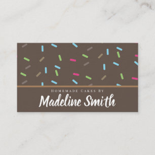Chocolate Sprinkles Mix Cake Decorator Homemade Business Card