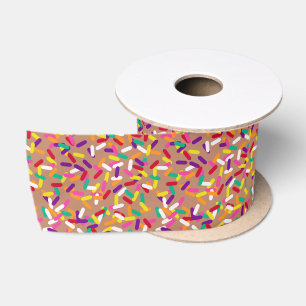 Chocolate Sprinkles Satin Ribbon