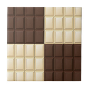 Chocolate Square Delight Ceramic Tile