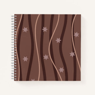 Chocolate Stars and Striped Pattern Journal