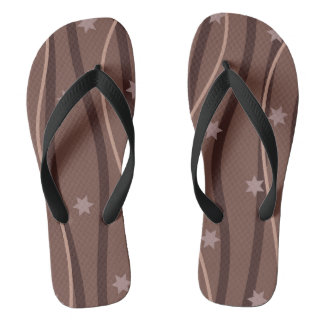 Chocolate Stars and Striped Pattern Thongs