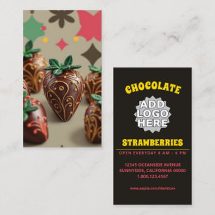 chocolate strawberries business card