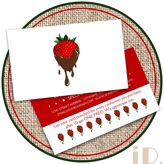 chocolate strawberries loyalty punch card (Creator Uploaded)