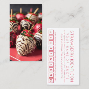 Chocolate Strawberries loyalty punch card