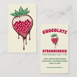 chocolate strawberry business card